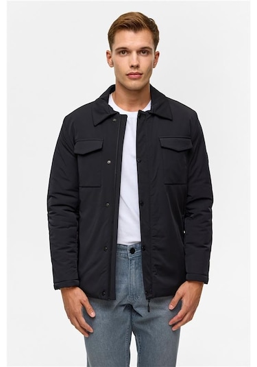Süvari - Lacivert Slim Düz Mont Lacivert