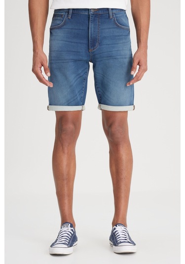 Slim Fit Dar Kesim Yüksek Bel 5 Cepli Açık Mavi Jean Kot Şort L24107958 Stone