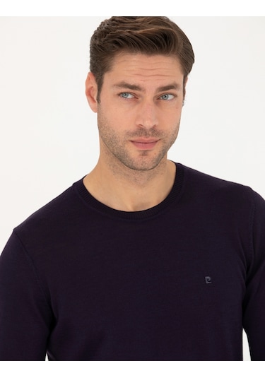 Pierre Cardin Erkek Mor Triko Kazak 50270054-vr038 Mor