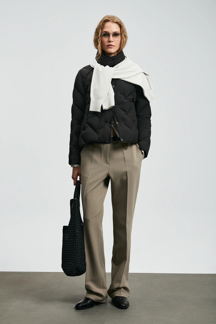 Lufian Desert Kaz Tüyü Kadın Mont Siyah Siyah 122120043100100 Siyah