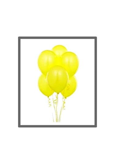 Balon Metalik Altın Sarı Balon - 10 Adet Çok Renkli