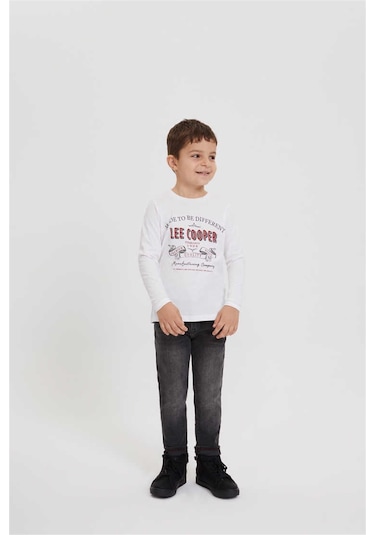Lee Cooper Bark Erkek Çocuk Sweatshirt Beyaz-1352 Beyaz