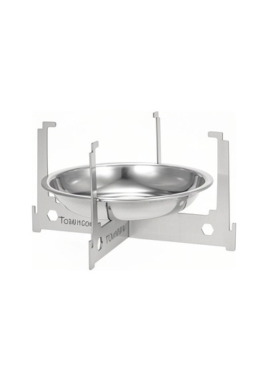 Mufunye Stainless Steel Mini Alkol Tepsisi İle Katlanabilir Tutucu, Ultralight, Kamp Ve Ev Kullanıma İdeal, 40ml Kapasite Gümüş