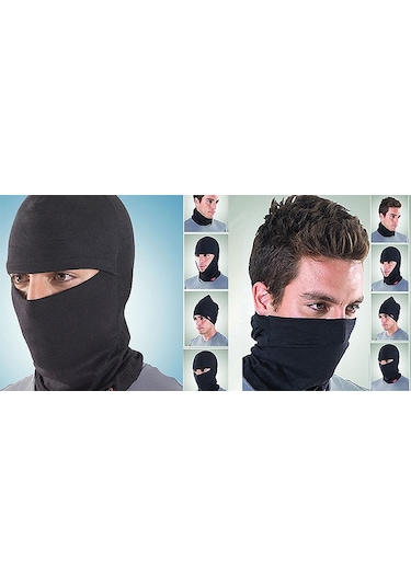 Fai Thermoform Termal Kar Maskesi Bere Polar Boyunluk Bandana Siyah