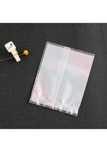 Lbsısı Ömrü 100 Adet Kalın Dantel Harfler Buzlu Gıda Bisküvi Zarf Dıy Pişirme Kek Çanta Hediye Çerez Ambalaj Düz Plastik Torba