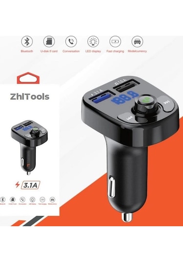 Zhltools Car X8 Otomobil Fm Transmitter Bluetooth Usb Mp3 Sd Kart
