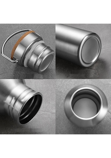 Suntek Paslanmaz Çelik Spor Su Şişesi Bisiklet Yürüyüş 750 ML Gri