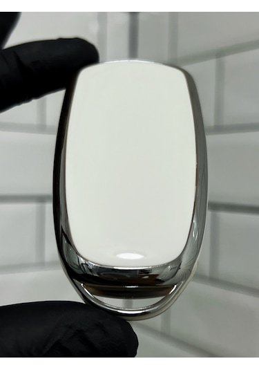 Chery Tiggo 8 Pro Smart Uyumlu Anahtar Kılıfı Beyaz - Gümüş