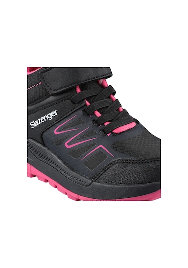 Slazenger KENTON I Çocuk Cırt Cırtlı Siyah - Fuşya Bot