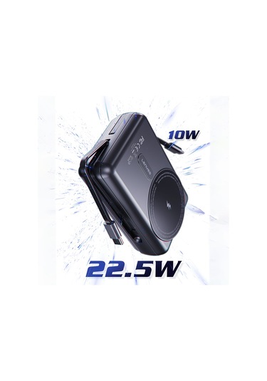 Lenyes Px274d Pd 22.5w Standlı M-safe Şarj Özellikli Wireless Powerbank 15w 20000mah Siyah Siyah