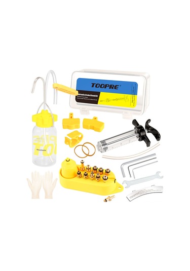 Kosona Toopre Bisiklet Disk Fren Yağı Değiştirme Aracı, Metal Bağlantı Seti, Yüksek Dayanıklı Malzeme, Tek Kişilik Kullanım, Çeşitli Modeller İçin Uyumlu Çok Renkli