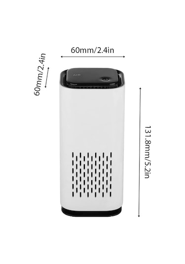 Moveevo Taşınabilir Usb Hava Temizleyici - Negatif İyonlu, 5m²'ye Kadar Etkili, Gece Lambalı, Beyaz