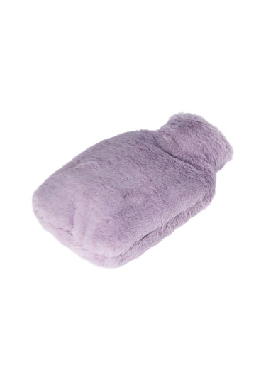 Moveevo Mor Plüş Kılıflı Pvc Suluk Isı Torbası - Çift Eldivenli, Kaymazsız Dokulu, Yavaş Isı Dağıtımı 1000ml Mor