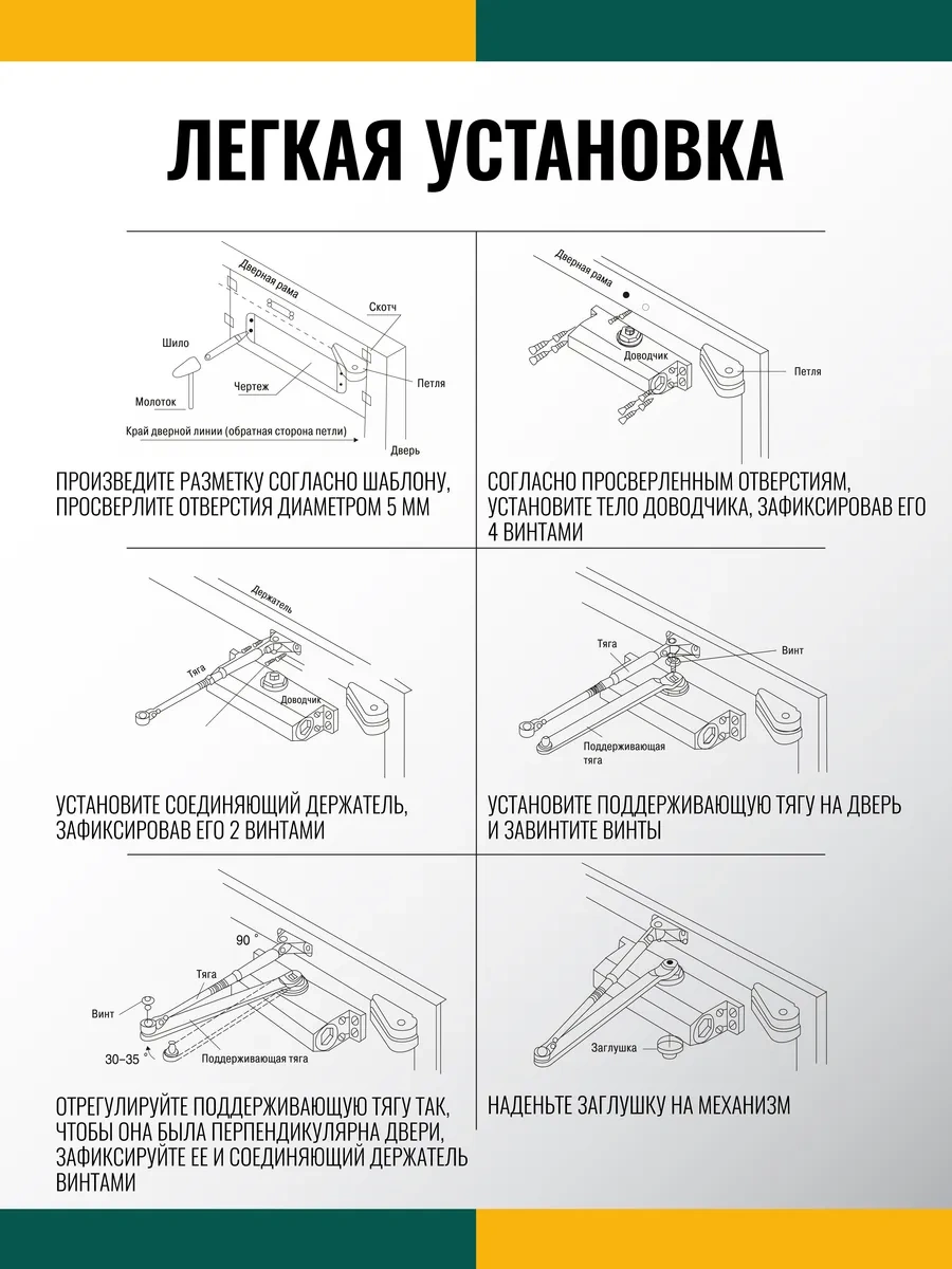Dorf Donma Dayanımlı Kapı Sıkıcı Eco, 110 Kg'a Kadar 186708388