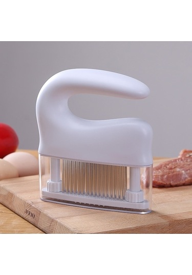 Primepickings Paslanmaz Çelik Kaburga Kırıcı 48-pin, Beyaz, Ev Mutfak İğnesi Beyaz