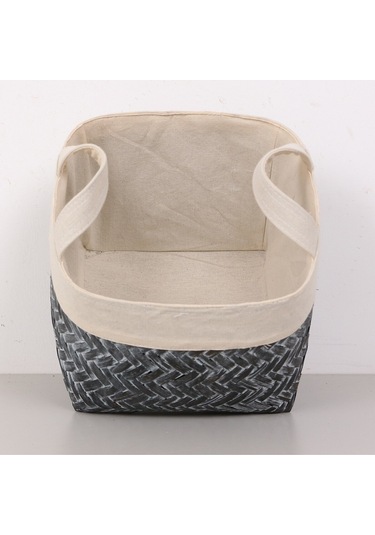 Humi 25x25x21 Cm Doğal Bambu M Sepet Gri