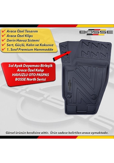 Vw Polo Paspas Araca Özel 2002-2009 Derin Havuzlu North Serisi