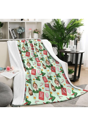 Noel Desenli 50x60 İnç Polar Battaniye, Yumuşak, Hafif Ve Kalın, Erkek, Kadın Ve Çocuk İçin Noel Peri Filmi
