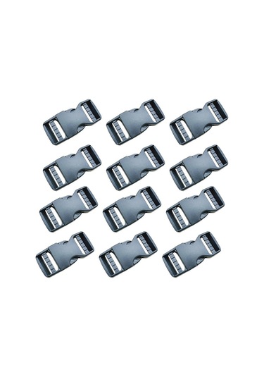 12 Adet Çift Yayın Plastik Tokalar Sapanlar Sırt Çantası Bavul Açık İçin Toka Klipleri Siyah