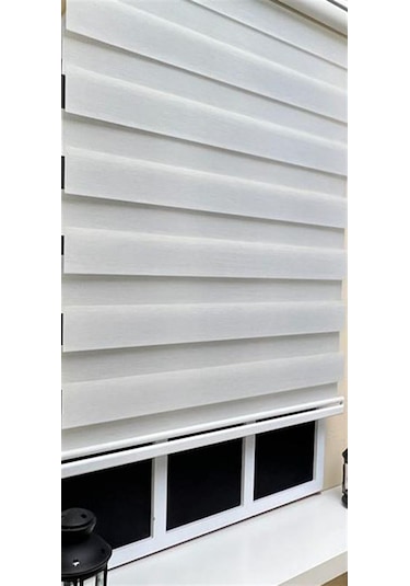 Storburada Zebra Stor Sert Plastik Kasalı Ekru Perde Stb 400v02-pd Ekru