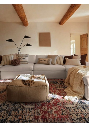 Mode Siesta Pro Kuş Tüyü Orta Modül 11 Kahverengi Keten Kumaş Kahverengi