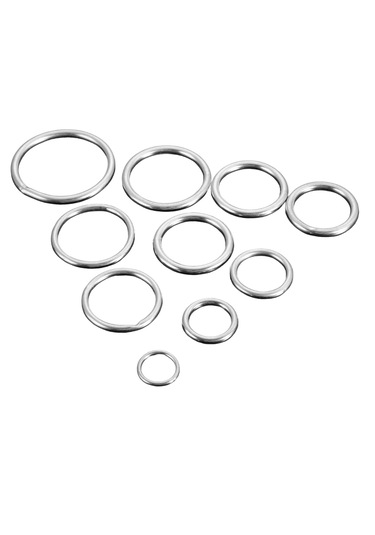 5'li Paslanmaz Krom Halka. Krom Halka 4mm Çap:30mm