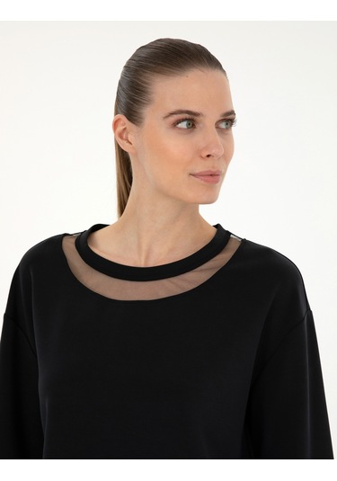 Pierre Cardin Kadın Siyah Sweatshirt 50282634-vr046 Siyah