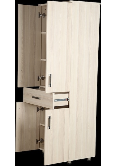 Çok Amaçlı Dolap Hard Model Parlak Carden Suntalem 4raf 1çekmece 180 Cm El Yapı Ahşap