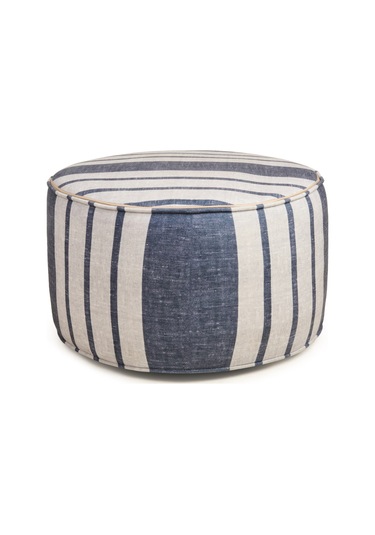 Just Home Nautical Puf - Mavi / Krem - 36x56x56 Cm Mavi / Krem