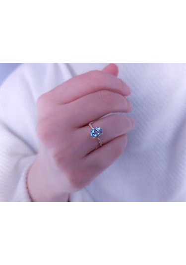 Sirius Pırlanta Ve Akuamarin Taşlı Okyanus Yüzük 0802R0011