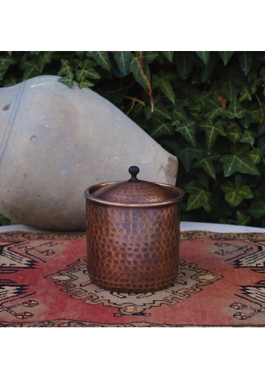 Bakır Baharatlık Çekiç Dövme Oksitli Renk (Tekli) Oksit Bakır