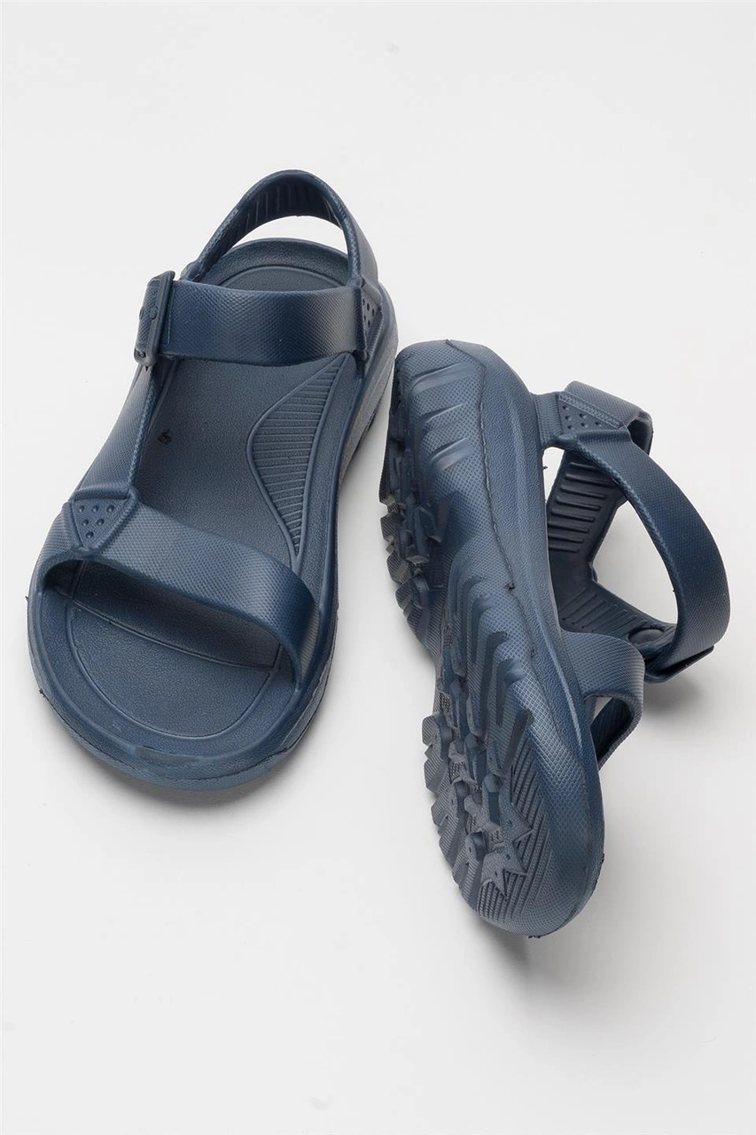 Unisex Eva Spor Kaymaz Yürüyüş Sandaleti Lacivert Lacivert
