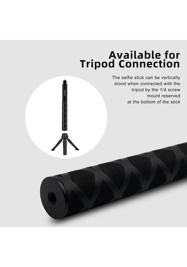 Sones Amagisn 70cm Görünmez Düz Çekmeli Selfie Çubuğu Spor Kamera Aksesuarları, Özellikler: Çubuk + 1/4 Dönüş 3 Çene + Vida