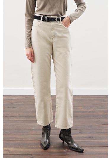 Manuka Straıght Ankle Jean Pantolon Bej Bej