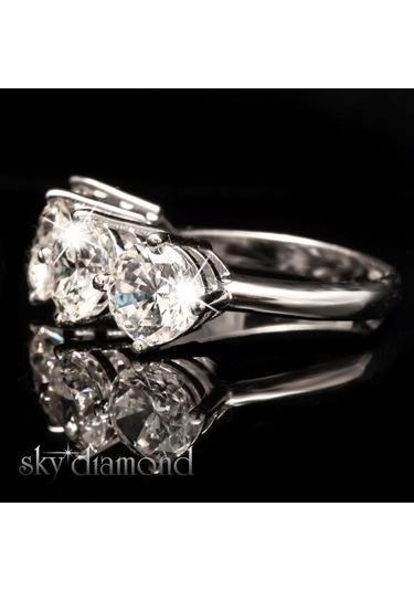 Yüksek Kraltacı 6mm Dörttaş Sky Diamond Gümüş