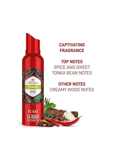 Old Spice Timber Erkek Sprey Deodorant 140 ML