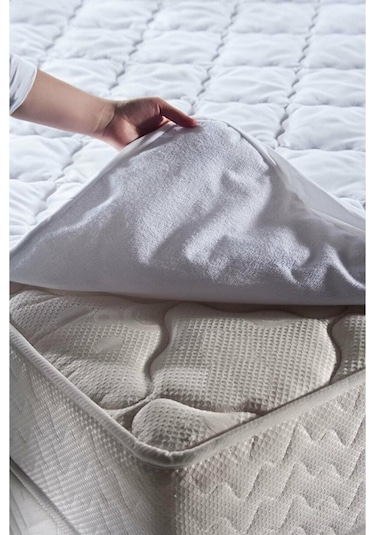 Doqu Home Comfyline Façalı Sıvı Geçirmez Alez Tek Kişilik Beyaz