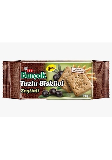 Eti Burçak Zeytinli Tuzlu Bisküvi 18 x 91 G