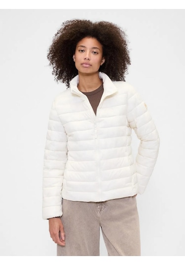 Gap 791284001 V-frch Logo Lw Puffer Jkt Kadın Mont Bej