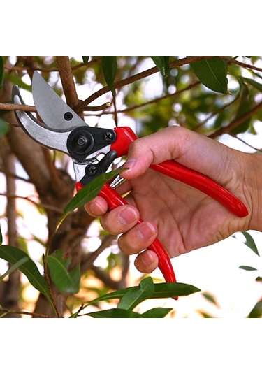 Suofeng Sk-5 Çelik Bıçaklı Bahçe Budama Makası, Ergonomik Tutamaklı, 20mm Genişliğe Kadar Dal Kesim, Şok Emici Yaylı Ve Kilitleme Mekanizması