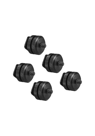 Dofolink 5 Adet 1/4"-20 Vidalı Soğuk Ayak Üstü, Fotoğraf Ekipmanı Bağlama Adaptörü