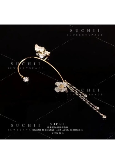 Wezone Gümüş Renkli, Taşlı Kelebek Desenli, Dikişsiz Telli Küpe, Kadınlar İçin Modern Ve Şık Aksesuar, Her Zaman Elbette Uygun Diğer