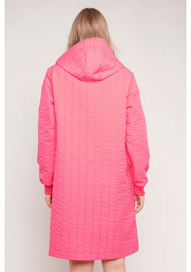 Gabria Kupüşonlu Fermuarlı Mont Fuşya