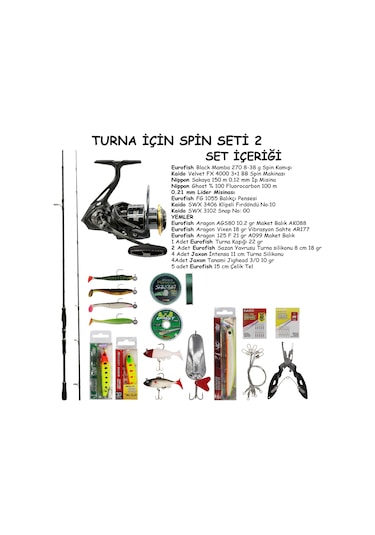 Turna Avı İçin Spin Olta Seti 2