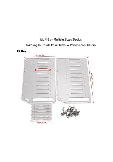 Novahub Akrilik Sabit Disk Rafı - 6 Katmanlı, 4-10 Yuva, Hızlı Kurulum Soğutmalı, Dıy Dostu