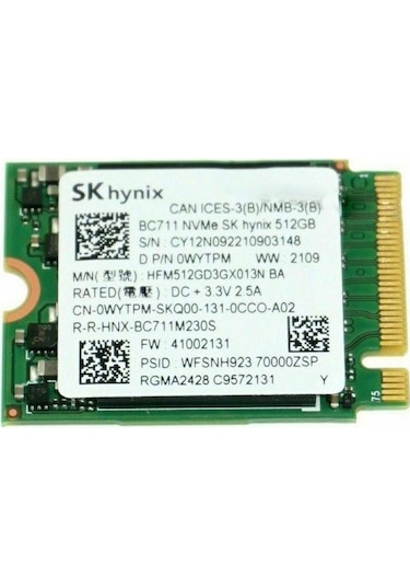 SK Hynix BC711 512 GB M.2 NVMe SSD