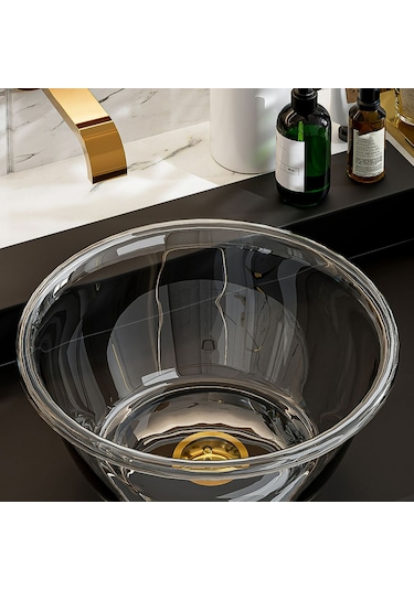 Yaleker Pet Materyal Transparan Kalın Kenar Ev Dormitory Yıkama Tepsisi - Yüz, Ayak Yıkama, Ev Gereci Küçük Boy Diğer