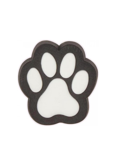 Crocs Jibbits Gri Paw Print Ayakkabı Terlik Süsü 001