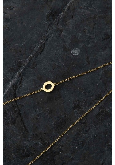 Minamis Silver 925 Ayar Gümüş O Harfi Kadın Köprücük Kolye-2307