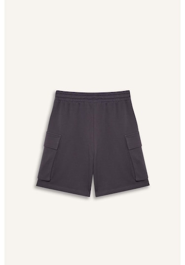 Defacto Kız Çocuk Beli Lastikli Kargo Cepli Şort B0840a825hsar31 Antrasit